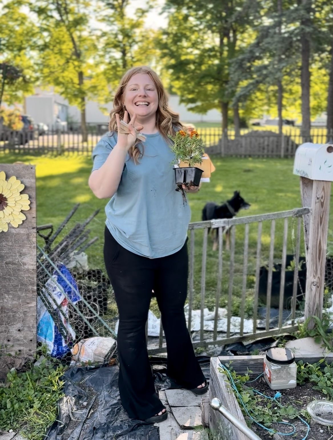 Sophia outside the studio